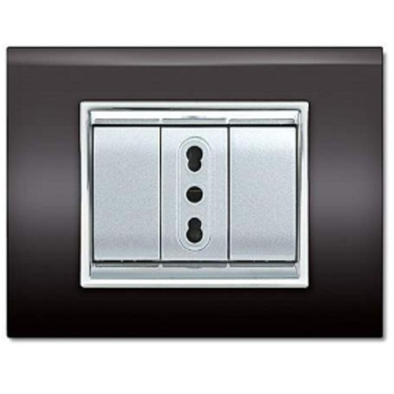foto del prodotto elettrocanali placca newprestige 7 moduli nero cod. ecl3087n 