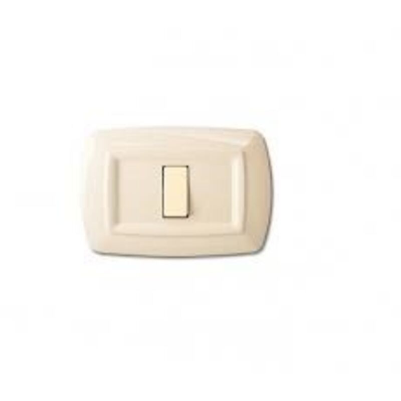 foto del prodotto elettrocanali placca tondo 1 modulo avorio cod. ecl2591a 