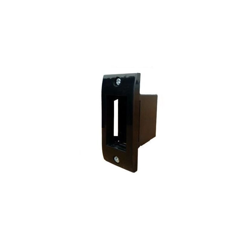 foto del prodotto elettrocanali porta pulsante nero compatibile con livinglight bticino 