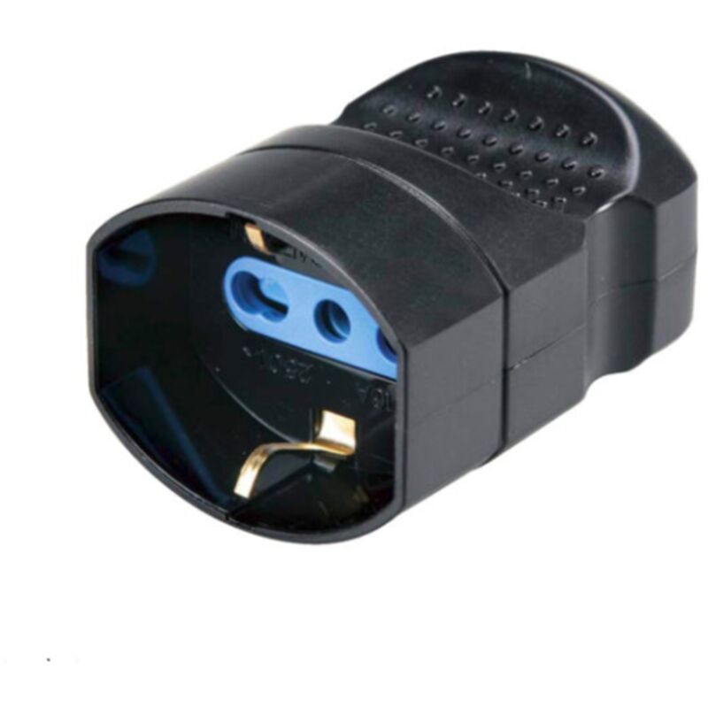 foto del prodotto elettrocanali presa nera schuko bivalente 10 16a cod. eck33416 