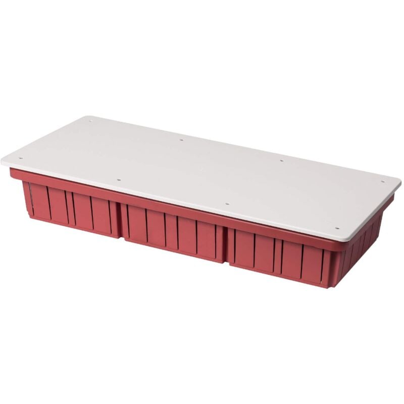 foto del prodotto elettrocanali scatola di derivazione da incasso con coperchio bianco, 520x200x90mm, per muratura, in tecnopolimero, arancione, serie 350 ec350c10