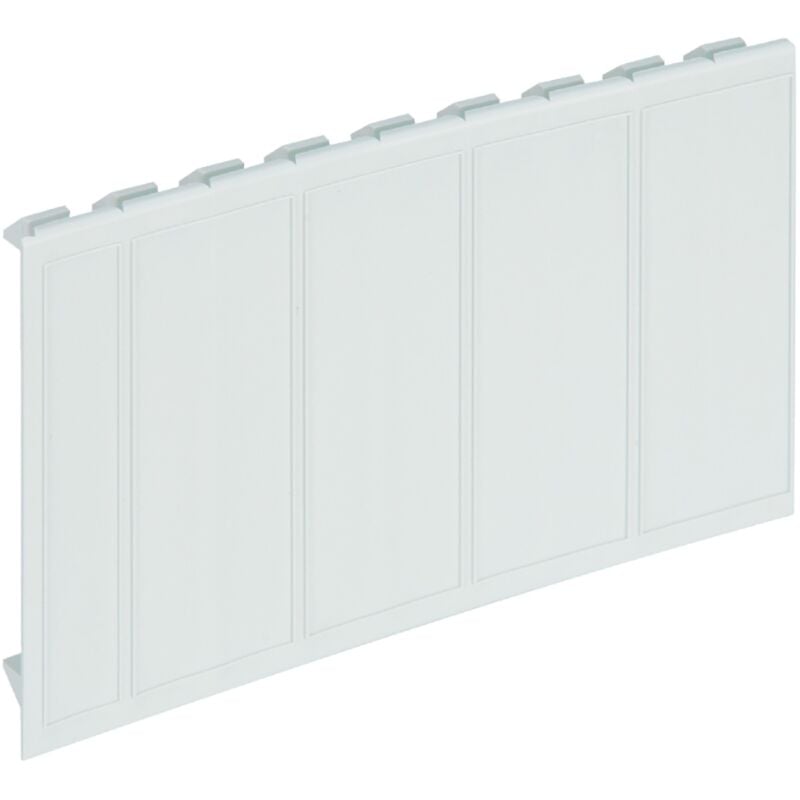 foto del prodotto elettrocanali tappi coprimoduli per quadri e centralini, 4,5 moduli, divisibili a passo 0,5 moduli, bianco ec600tcb