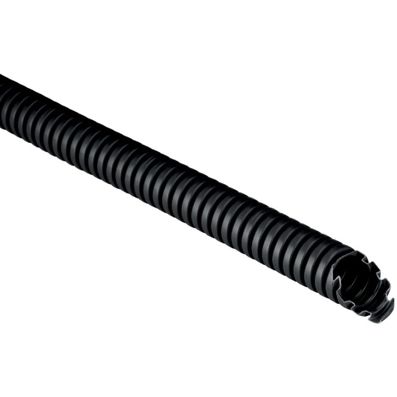 foto del prodotto elettrocanali tubo corrugato in pvc, 16mm, nero, classificazione 33212, 50 metri, serie tc15 ectc151650