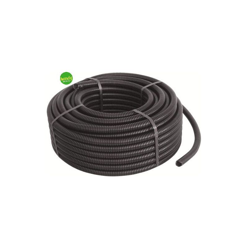 foto del prodotto elettrocanali tubo corrugato in pvc con sonda nero 25 10 mt