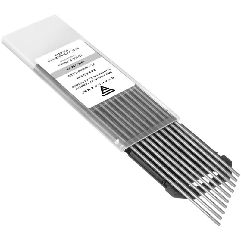 foto del prodotto elettrodi di tungsteno elettrodi per saldatura wc20 grigio 2,4 x 175 mm set da 10 stahlwerk