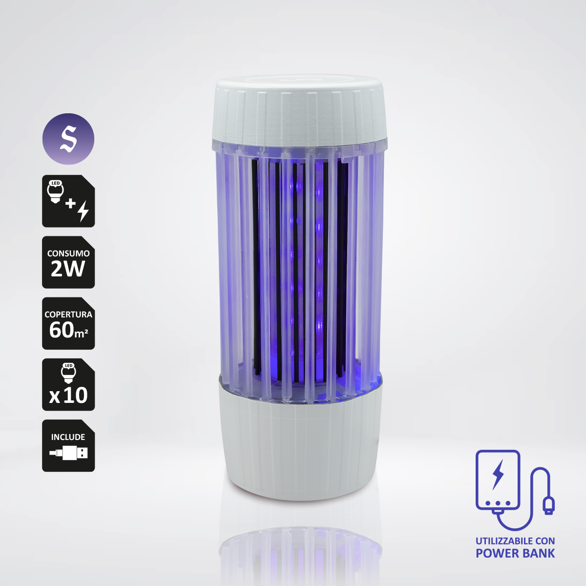 foto del prodotto elettroinsetticida quot cub zan italy usb quot bianco avorio a basso conumo