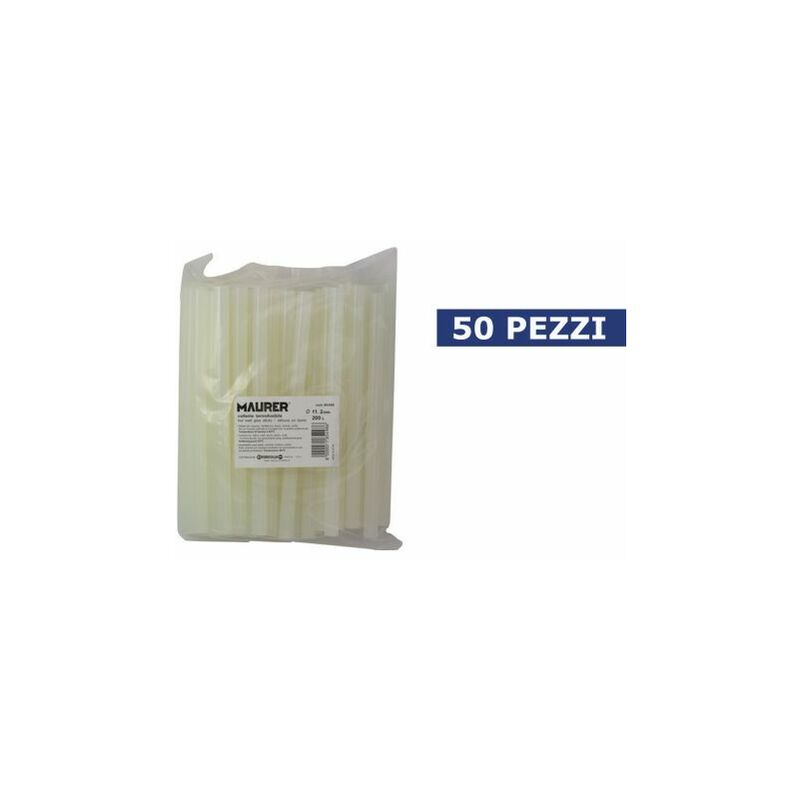 foto del prodotto elettroservice colla termofusibile bianco chiaro in stick 11,2x200 mm confezione da 1kg maurer