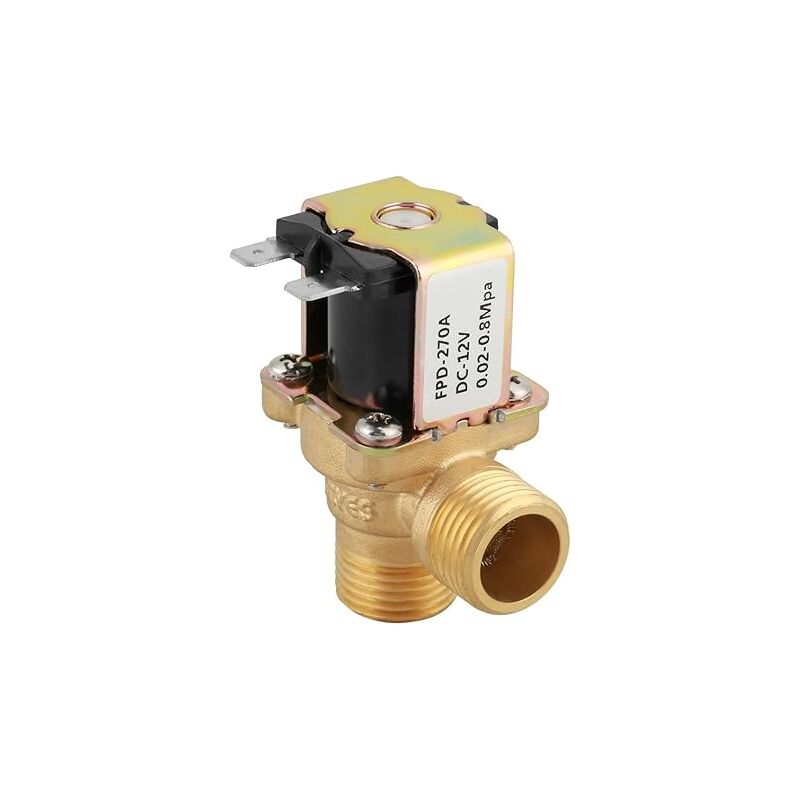 foto del prodotto elettrovalvola 1 2 g, elettrovalvola in ottone 12v interruttore ingresso acqua normalmente chiuso con filtro