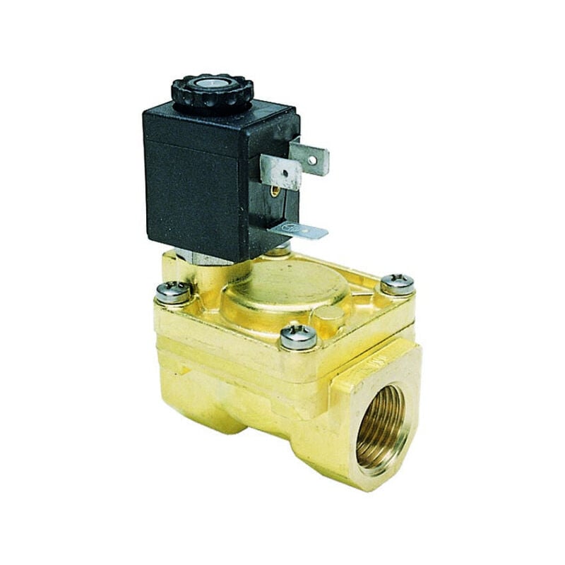 foto del prodotto elettrovalvola acqua 3 4' - normalmente aperta completa di bobina 220 v connettore non incluso