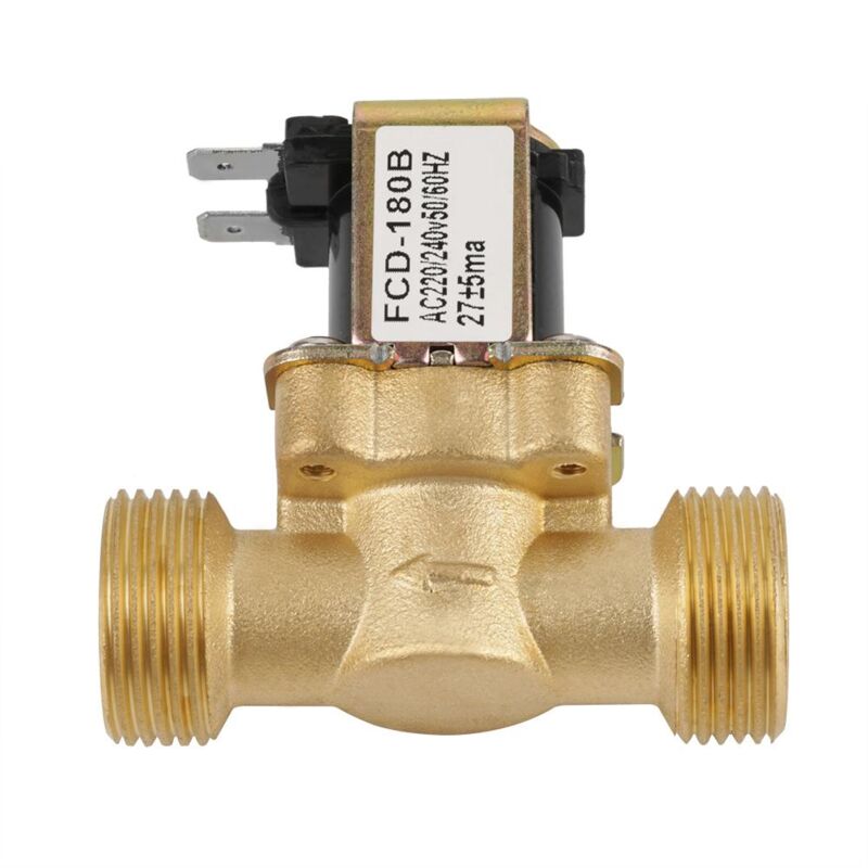 foto del prodotto elettrovalvola elettrica g3 4 ingresso acqua 2 vie n c elettrovalvola elettronica in ottone normalmente chiusa ac 220 240 v fcd 180b dewin
