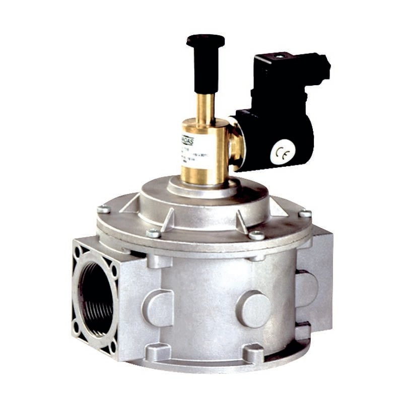 foto del prodotto elettrovalvola gas a riarmo manuale normalmente aperta 500 mbar 1 120 mm con bobina
