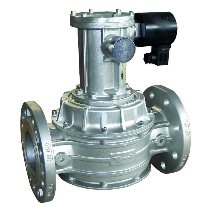 foto del prodotto elettrovalvola gas a riarmo manuale normalmente chiusa 6 bar dn80 pn16 classe a