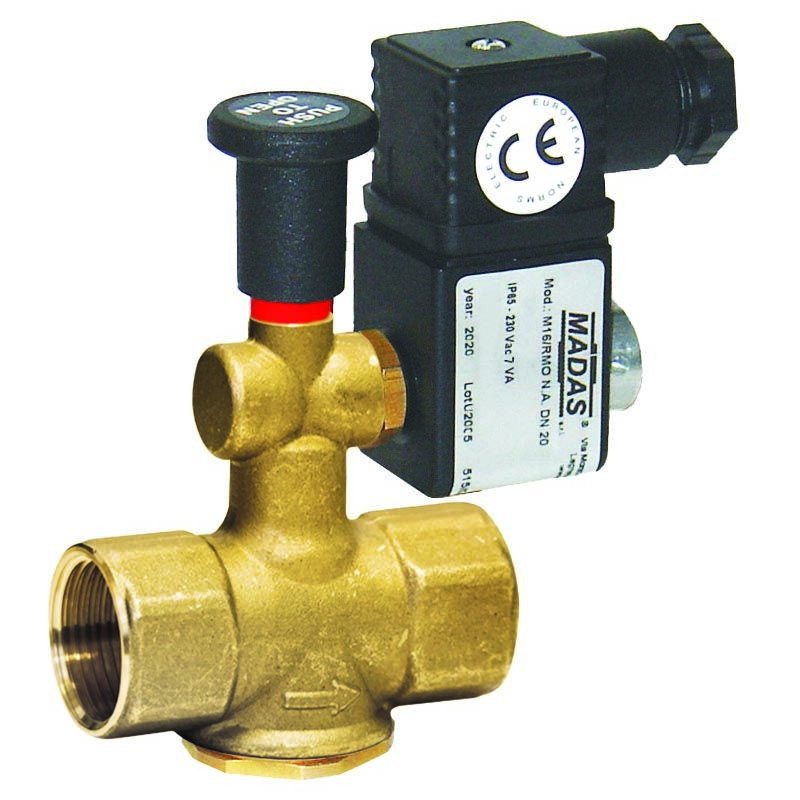 foto del prodotto elettrovalvola gas manuale aperta per riarmo 1 2 500mb 230v