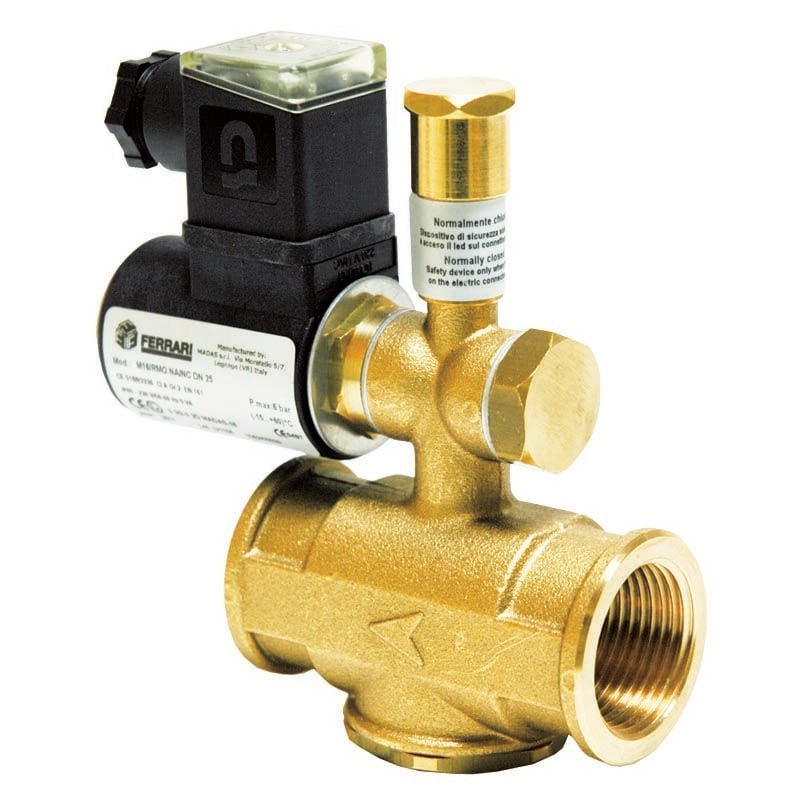 foto del prodotto elettrovalvola gas manuale normalmente aperta chiusa, 6 bar