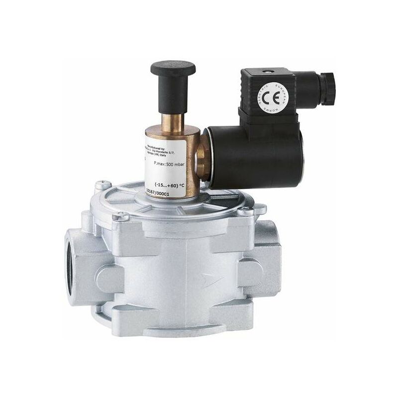 foto del prodotto elettrovalvola gas normalmente aperta con riarmo manuale caleffi 8390 230v 3 4 