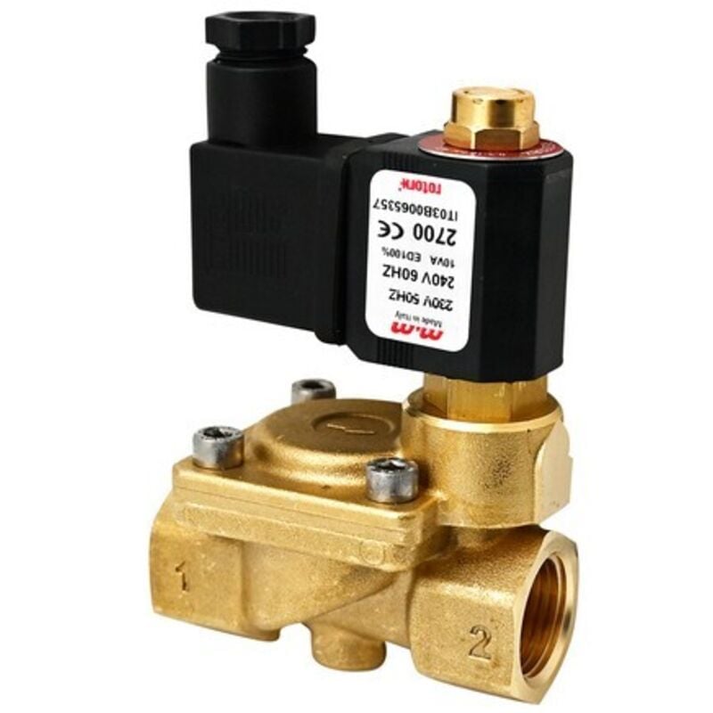 foto del prodotto elettrovalvola per acqua normalmente chiusa c/bobina e connettore mem 1