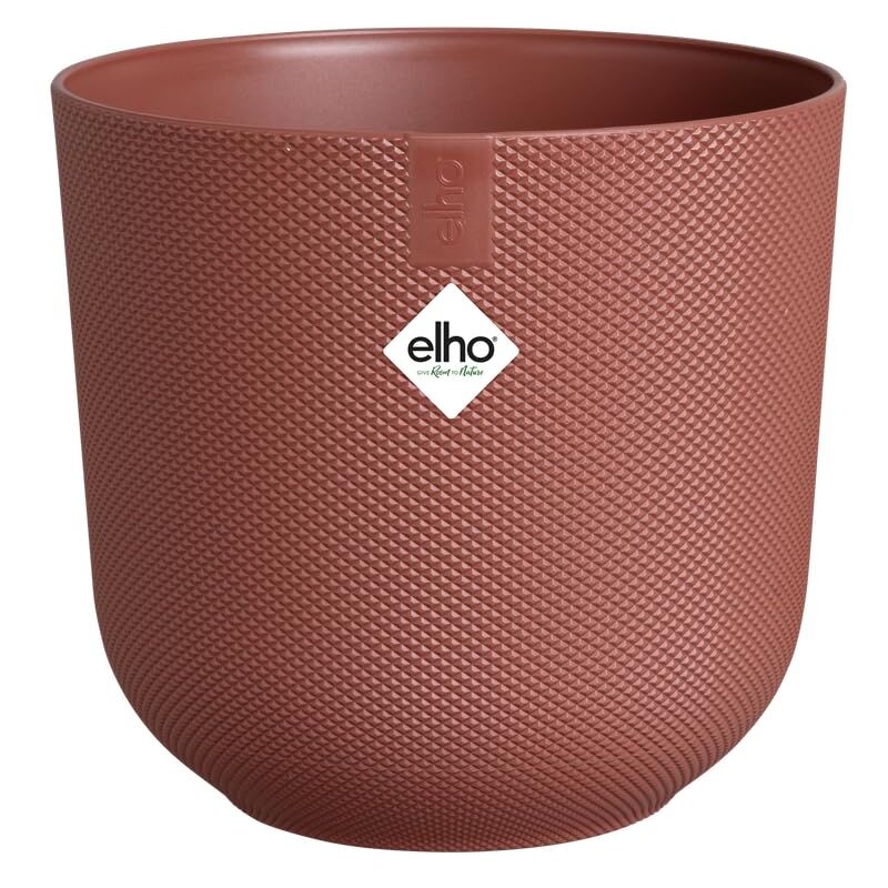 foto del prodotto elho vaso jazz round rosso toscano 23xh21cm, vasi interno esterno