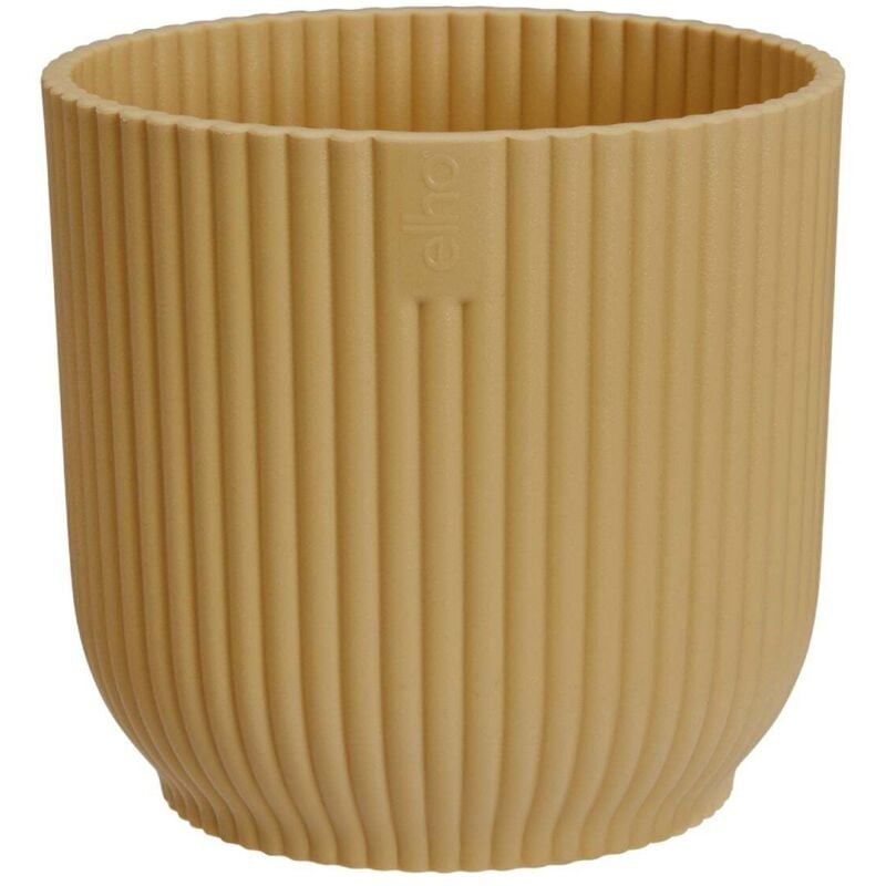 foto del prodotto elho - vaso 'vibes fold round' in plastica riciclata, per esterno, stile moderno -blu profondo 9 cm