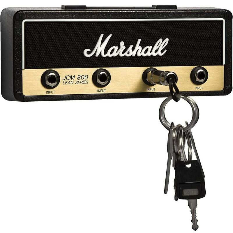 foto del prodotto eliauk marshall jcm800 supporto da parete per portachiavi, gancio per chitarra, supporto per la casa con 4 anelli portachiavi, nero dpzo