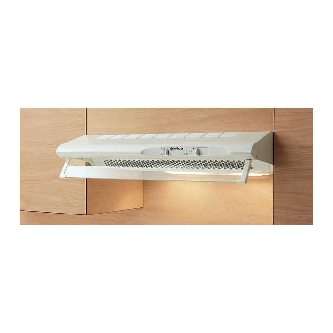 foto del prodotto elica concorde cappa sottopensile aspirante 60 cm, 280 m h, 69 db, controllo a cursore, 3 velocita , filtro antigrasso in alluminio lavabile, illuminazione 2x40 w, bianco