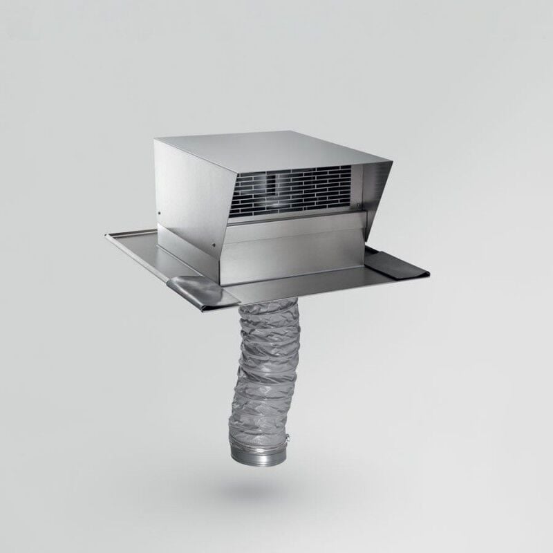 foto del prodotto elica gme external inclined roof. colore del prodotto acciaio inox. flusso d aria velocit alta 1200 m h. consumo energetico max 200 w.