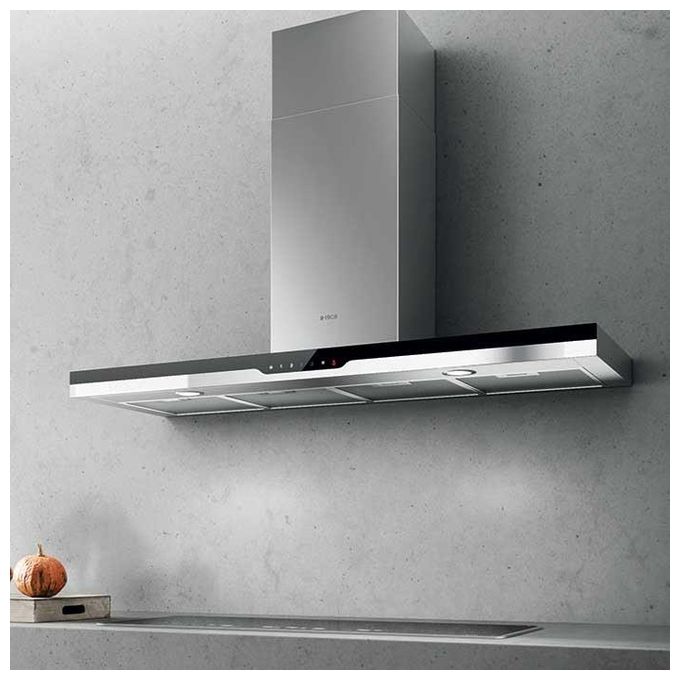 foto del prodotto elica prf0110503 top sense ixbl-f-60 cappa a parete aspirante 60 cm, 700 m -h, classe a, 64 db, controllo touch 3s b con sensore, filtro antigrasso in alluminio, illuminazione led 2x2,5 w, acciaio inox e vetro nero