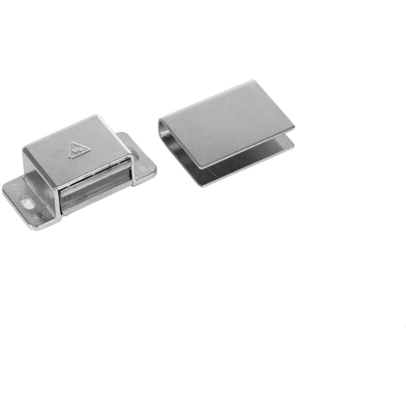 foto del prodotto eliga magnete da avvitare con lamiera adesiva a u per porte in vetro, 8 mm