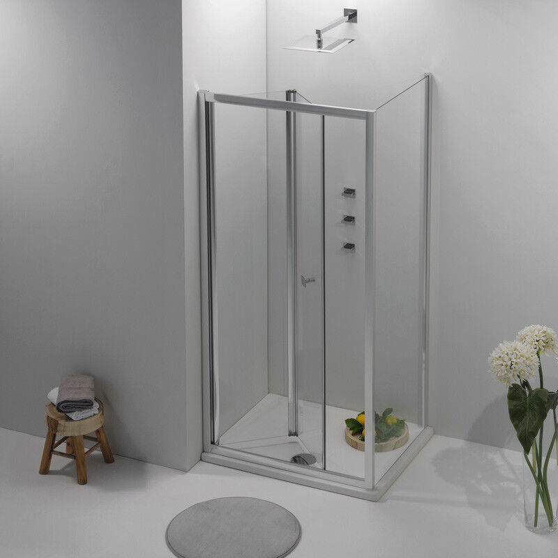 foto del prodotto elite box doccia 70x90 cm apertura a libro cristallo trasparente 6 mm
