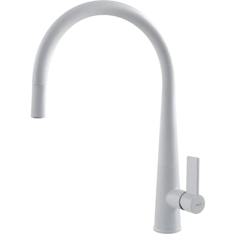 foto del prodotto elleci athena plus. colore del prodotto bianco, materiale del rubinetto acciaio inox, controllo del flusso d acqua leva sanitaria. altezza