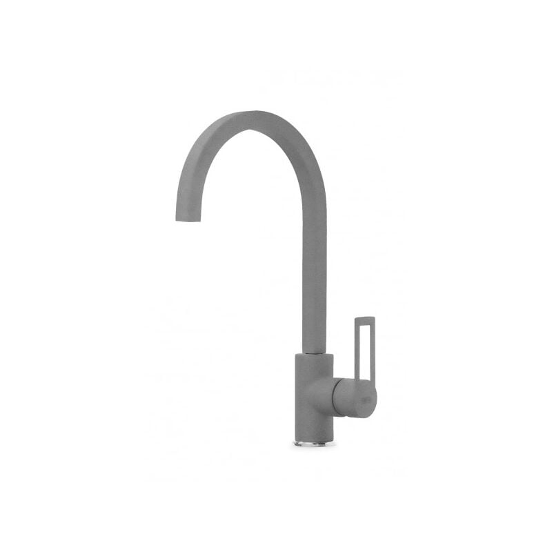 foto del prodotto elleci bridge g48. tipo di beccuccio standard, colore del prodotto grigio, materiale del rubinetto granitek. altezza sopra la superficie di