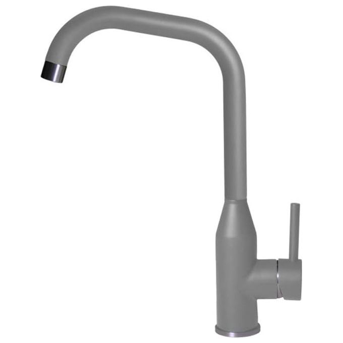 foto del prodotto elleci dora mgkdor48 miscelatore da cucina monocomando, da incasso, granitek, canna girevole, 36 cm, grigio cemento
