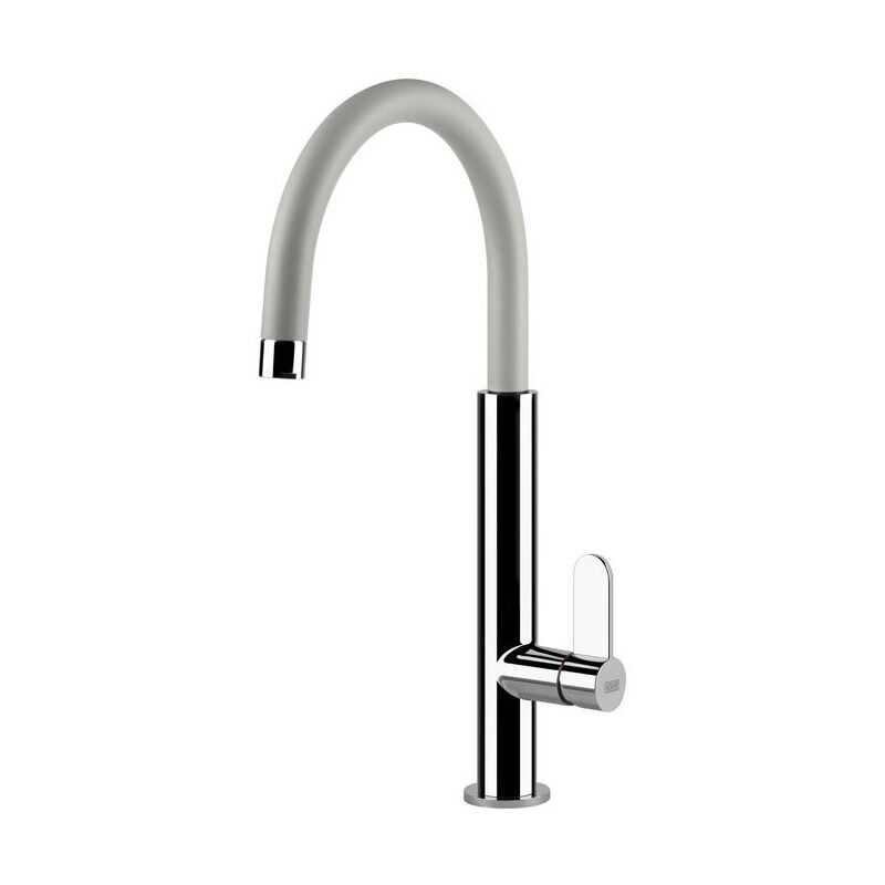 foto del prodotto elleci dove plus mkkdop96 miscelatore da cucina monocomando, da incasso, keratek, canna girevole con doccetta estraibile, 41,5 cm, acciaio bianco