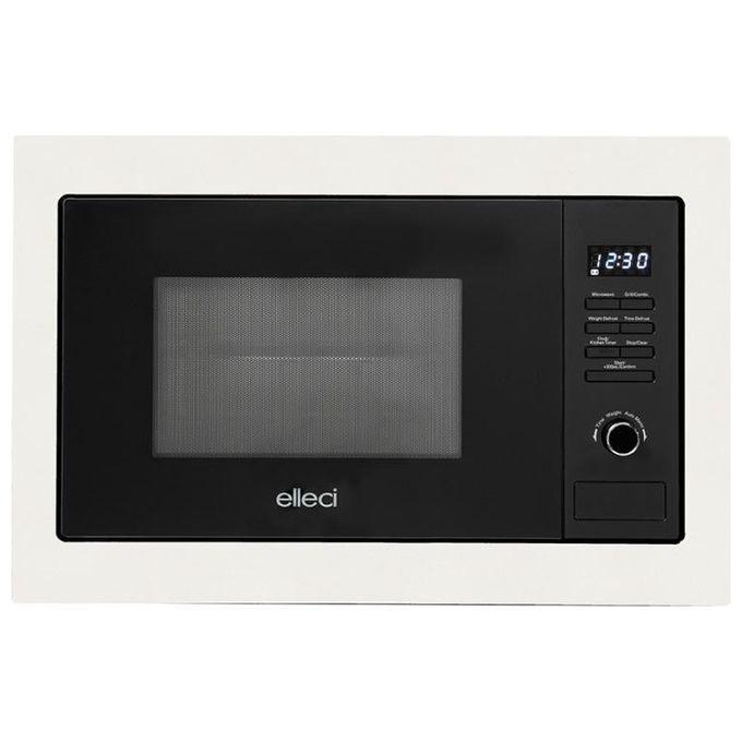 foto del prodotto elleci fgsp28168ws forno a microonde con grill capacita 28 litri potenza 1100 w 8 programmi display led bianco