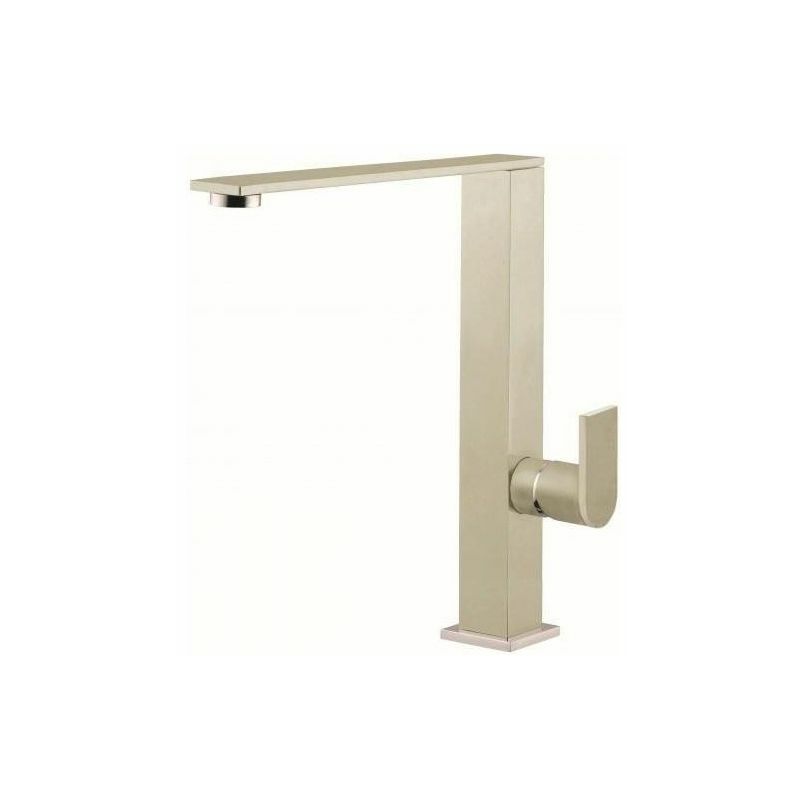 foto del prodotto elleci flat mkkfla95 miscelatore da cucina monocomando, da incasso, keratek plus, canna girevole, 25,2 cm, champagne