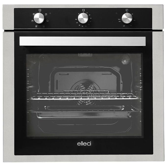 foto del prodotto elleci fmsp60279ns forno elettrico multifunzione da incasso capacita' 73 litri classe energetica a 6 programmi manopole silver 60 cm aluminium m79