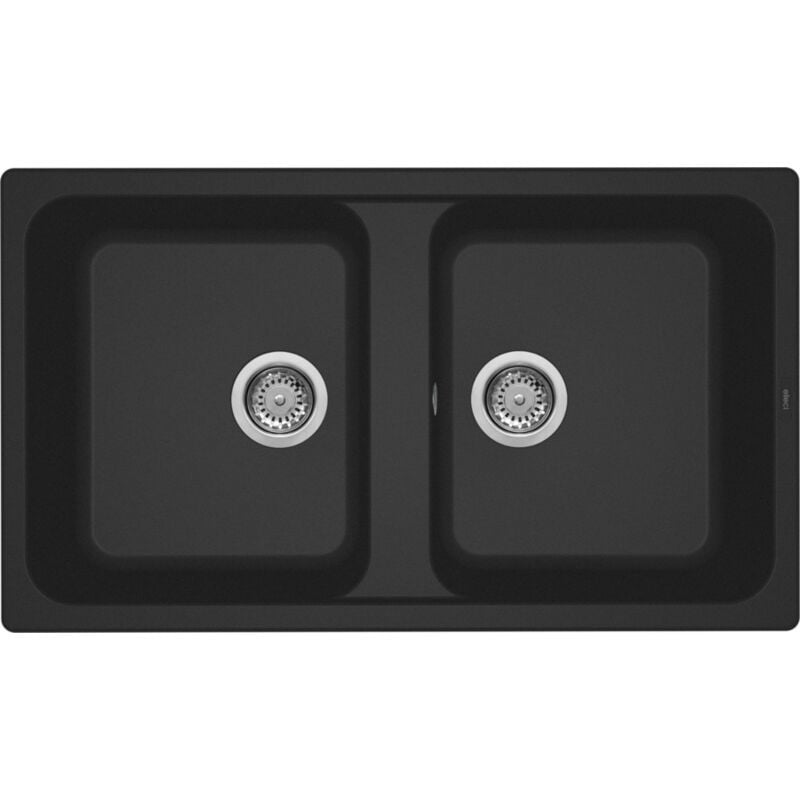 foto del prodotto elleci lavello da incasso 2 vasche life 400 nero