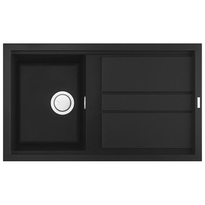 foto del prodotto elleci lgb40040 best 400 lavello granitek gocciolatoio reversibile 1 vasca 86 cm nero