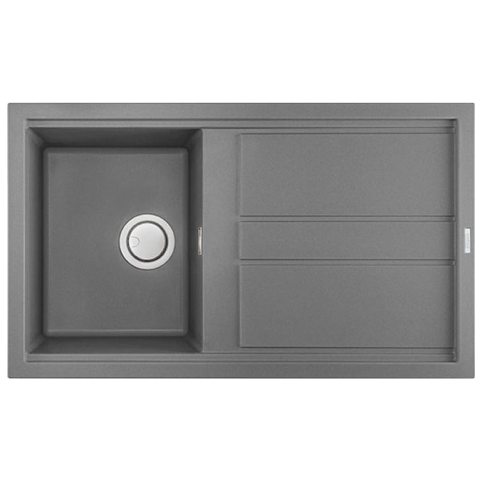 foto del prodotto elleci lgb40048 best 400 lavello granitek gocciolatoio reversibile 1 vasca 86 cm grigio cemento