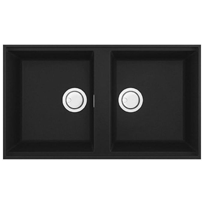 foto del prodotto elleci lgb45040bso best 450 lavello granitek 2 vasche 84 cm nero