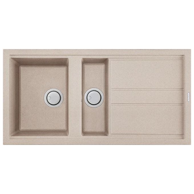 foto del prodotto elleci lgb47551 best 475 lavello granitek gocciolatoio reversibile 1 vasca e mezza 100 cm avena