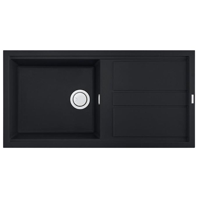 foto del prodotto elleci lgb48059 best 480 lavello granitek gocciolatoio reversibile 1 vasca 100 cm antracite