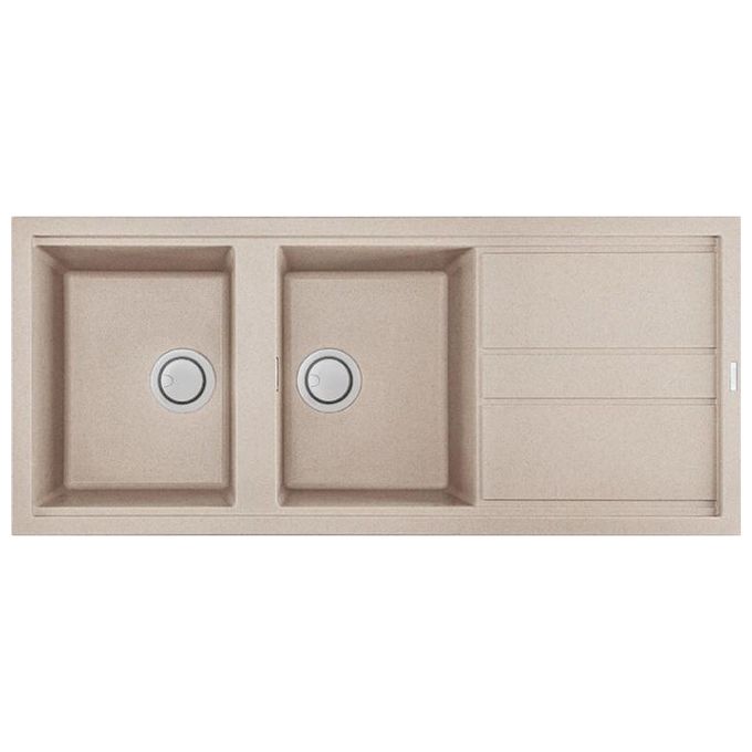 foto del prodotto elleci lgb50051 best 500 lavello granitek gocciolatoio reversibile 2 vasche 116 cm avena