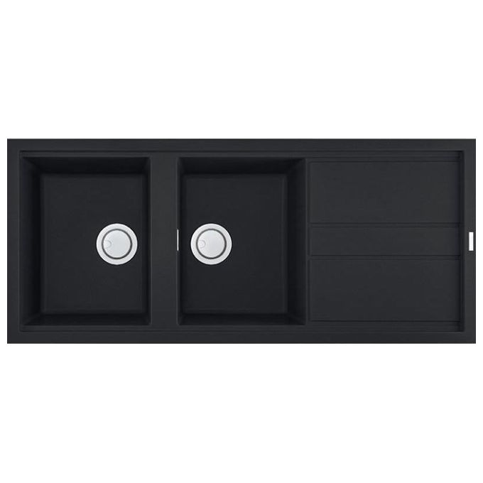 foto del prodotto elleci lgb50059 best 500 lavello granitek gocciolatoio reversibile 2 vasche 116 cm antracite