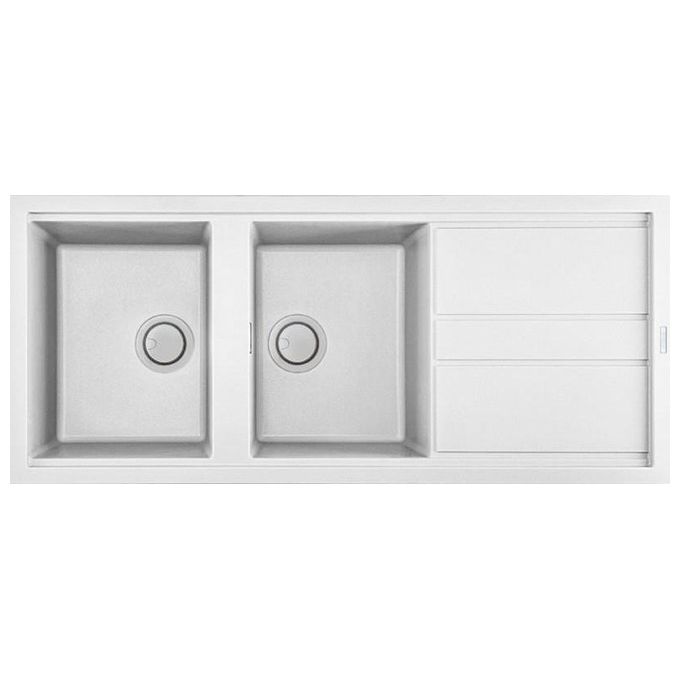 foto del prodotto elleci lgb50068 best 500 lavello granitek gocciolatoio reversibile 2 vasche 116 cm titano