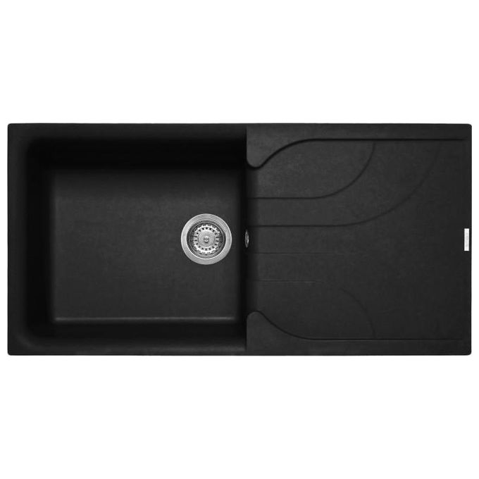 foto del prodotto elleci lge48040 ego 480 lavello granitek gocciolatoio reversibile 1 vasca 100 cm nero