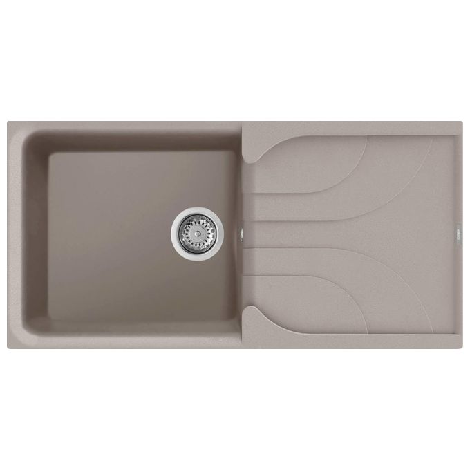 foto del prodotto elleci lge48043 ego 480 lavello granitek gocciolatoio reversibile 1 vasca 100 cm tortora
