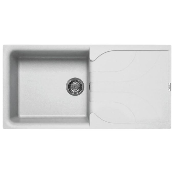 foto del prodotto elleci lge48068 ego 480 lavello granitek gocciolatoio reversibile 1 vasca 100 cm titano