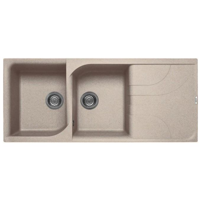 foto del prodotto elleci lge50051 ego 500 lavello granitek gocciolatoio reversibile 2 vasche 116 cm avena