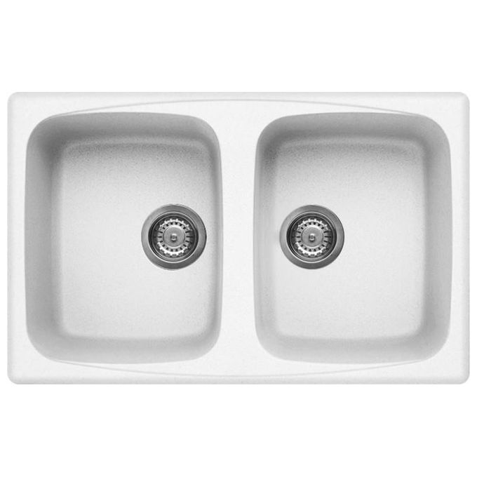 foto del prodotto elleci lgm35068 master 350 lavello granitek 2 vasche 79 cm bianco