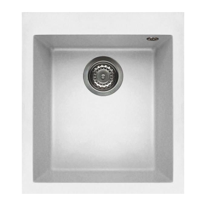 foto del prodotto elleci lgq10068 quadra 100 lavello granitek 1 vasca 41 cm titanio